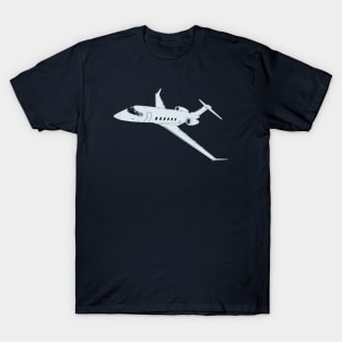 Bombardier Challenger 350 Jet Aviation Art T-Shirt